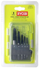 Ryobi A96SE51 Spiral Screw Extractor Set (5-Piece)